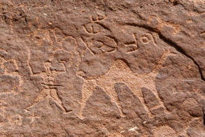 Arte rupestre. Petroglifo en Wadi Rum